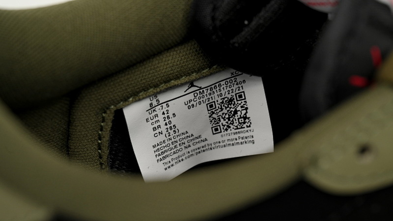 【AA1XH】7.0绿倒勾 乔丹1代低帮 DM7866-002 Travis Scott x Air Jordan 1 Low OG "Black Olive"