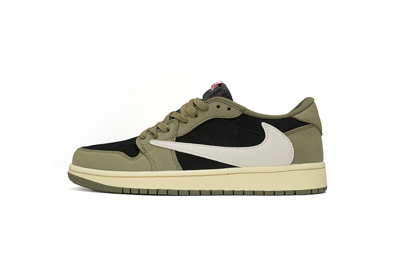 【AA1XH】7.0绿倒勾 乔丹1代低帮 DM7866-002 Travis Scott x Air Jordan 1 Low OG "Black Olive"