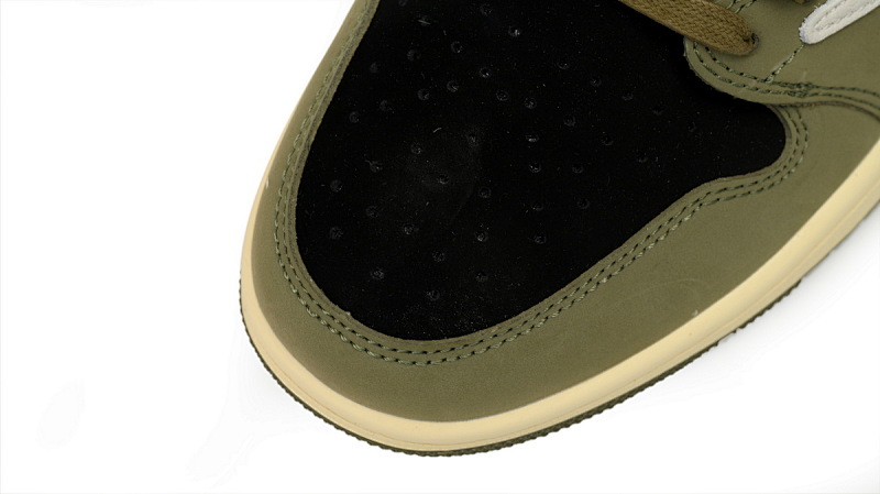 【AA1XH】7.0绿倒勾 乔丹1代低帮 DM7866-002 Travis Scott x Air Jordan 1 Low OG "Black Olive"