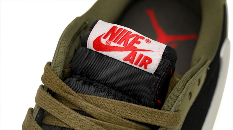 【AA1XH】7.0绿倒勾 乔丹1代低帮 DM7866-002 Travis Scott x Air Jordan 1 Low OG "Black Olive"