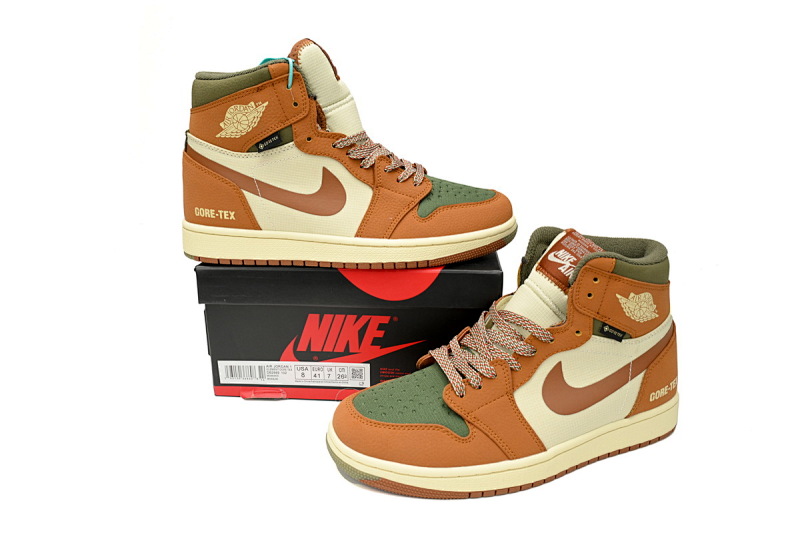 【BA7XH】防水棕白 东莞版乔丹1代篮球运动鞋 DB2889-102 Air Jordan 1 Element Gore-Tex "Brown/Olive"