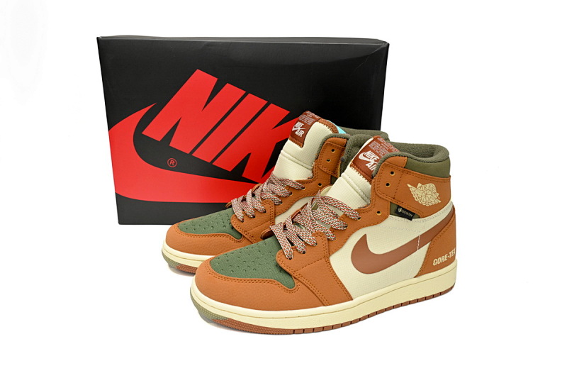 【BA7XH】防水棕白 东莞版乔丹1代篮球运动鞋 DB2889-102 Air Jordan 1 Element Gore-Tex "Brown/Olive"