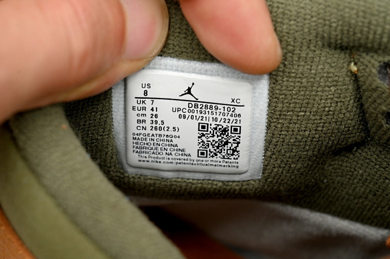 【BA7XH】防水棕白 东莞版乔丹1代篮球运动鞋 DB2889-102 Air Jordan 1 Element Gore-Tex "Brown/Olive"