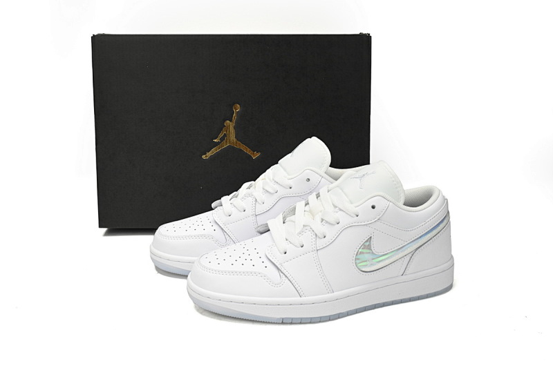 yupoo_327709_550451aa.jpg 【AG1AQ】冰雪奇缘 乔丹1代低帮 FQ9112-100 Air Jordan 1 Low GS Glitter Swoosh