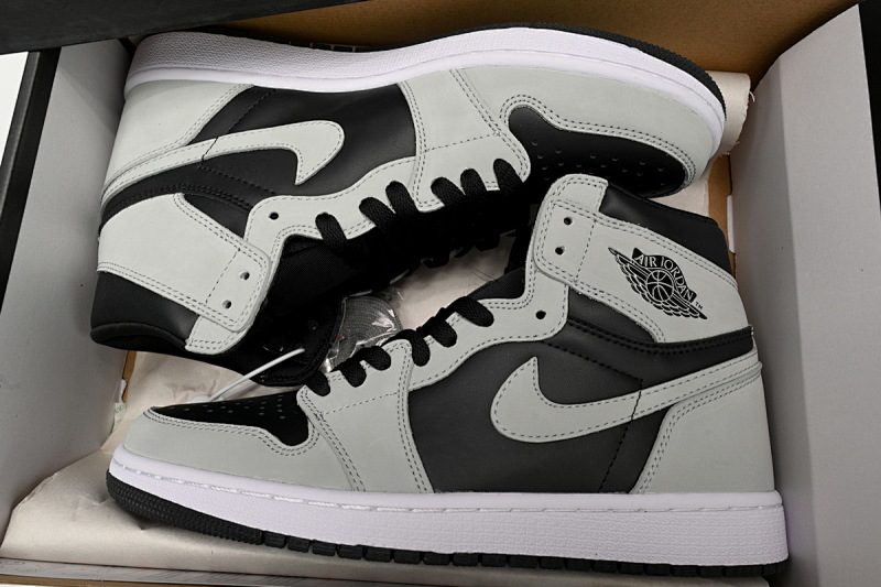【BA7XH】2.0影子  东莞版乔丹1代篮球鞋 555088-035 Air Jordan 1 Shadow 2.0 Black Light Smoke Grey