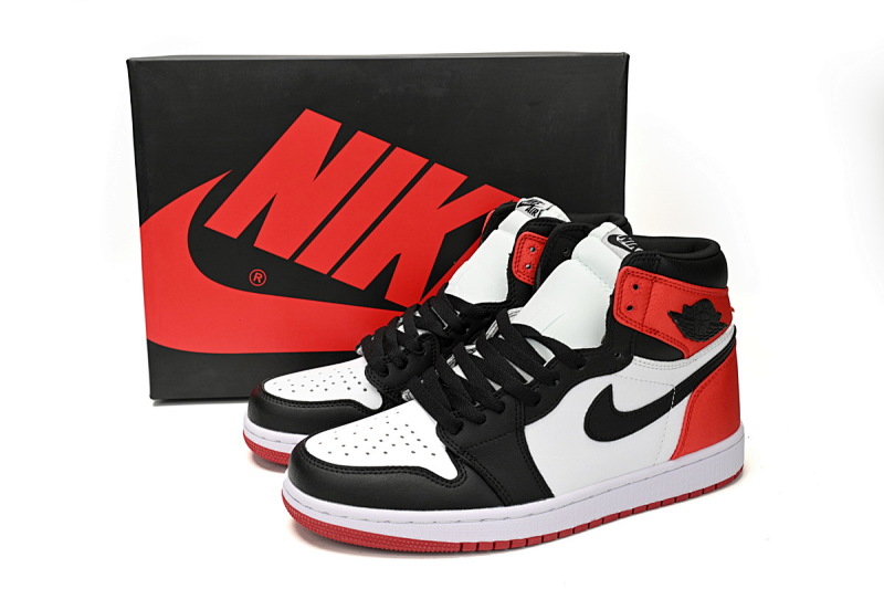 【BA7XH】黑脚趾丝绸 东莞版乔丹1代篮球运动鞋 CD0461-016    Air Jordan 1 WMNS “Satin Black Toe”
