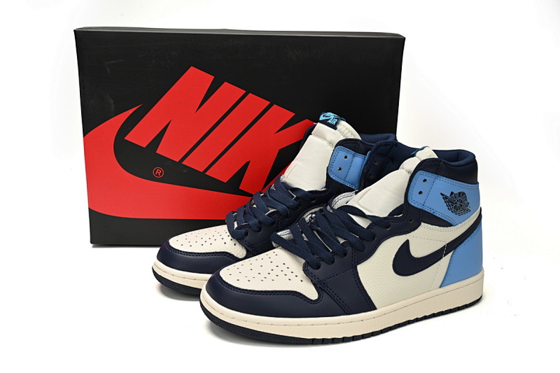 【BA7XH】黑曜石 东莞版乔丹1代555088-140 Air Jordan 1 Retro High OG “Obsidian University Blue”