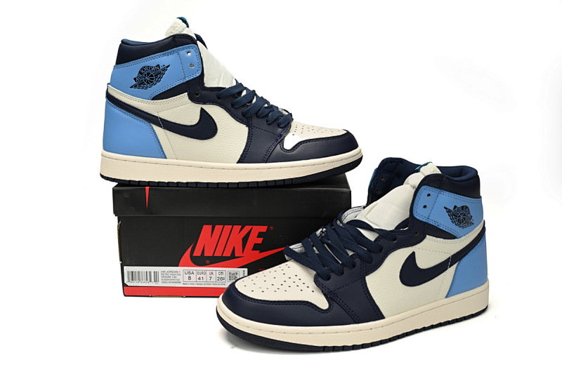 【BA7XH】黑曜石 东莞版乔丹1代555088-140 Air Jordan 1 Retro High OG “Obsidian University Blue”