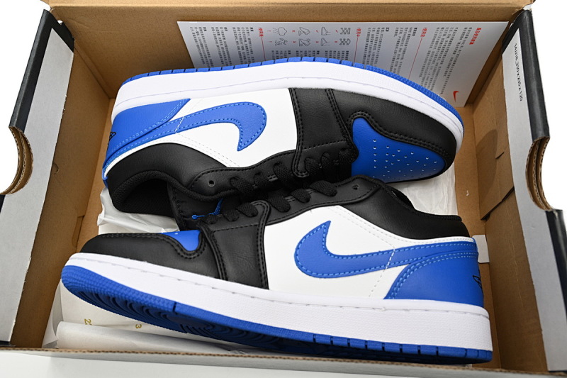 【AG1AQ】黑蓝白 乔丹1代低帮 553558-140  Air Jordan 1 Low "Royal Toe" 2023 Shoes