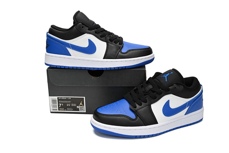 【AG1AQ】黑蓝白 乔丹1代低帮 553558-140  Air Jordan 1 Low "Royal Toe" 2023 Shoes