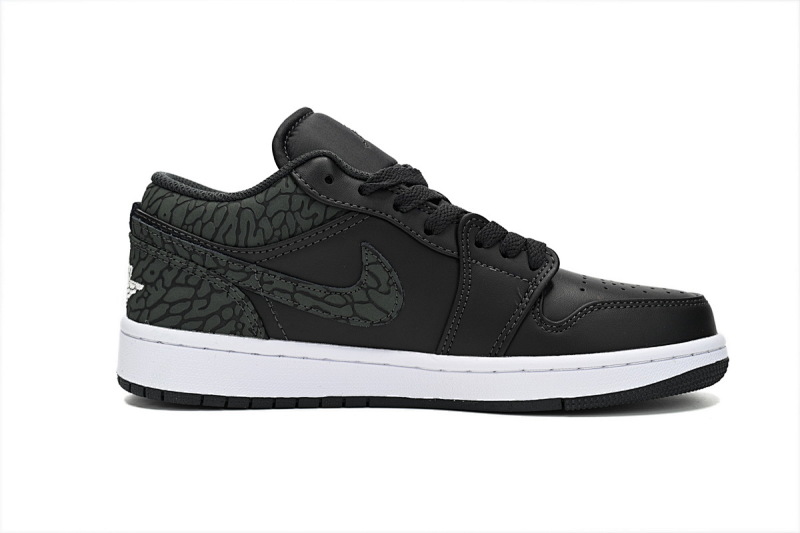 【AG1AQ】黑豹纹 乔丹1代低帮 FB9907-001 Air Jordan 1 Low "Black Elephant"
