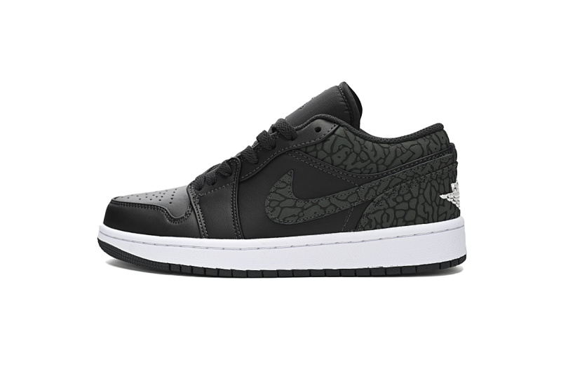【AG1AQ】黑豹纹 乔丹1代低帮 FB9907-001 Air Jordan 1 Low "Black Elephant"