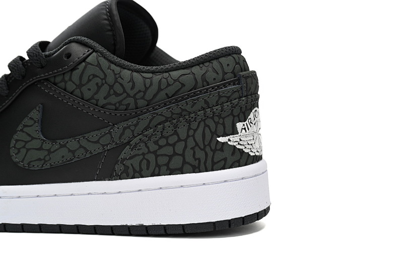 【AG1AQ】黑豹纹 乔丹1代低帮 FB9907-001 Air Jordan 1 Low "Black Elephant"