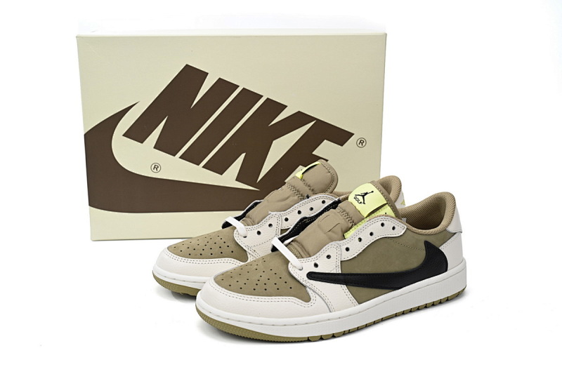 【DA7OG】高尔夫 OG版乔丹1代 FZ3124-200 Travis Scott x Air Jordan 1 Low Black, White, Green