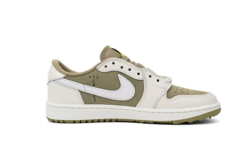 【DA7OG】高尔夫 OG版乔丹1代 FZ3124-200 Travis Scott x Air Jordan 1 Low Black, White, Green