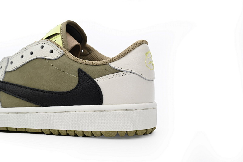 【DA7OG】高尔夫 OG版乔丹1代 FZ3124-200 Travis Scott x Air Jordan 1 Low Black, White, Green