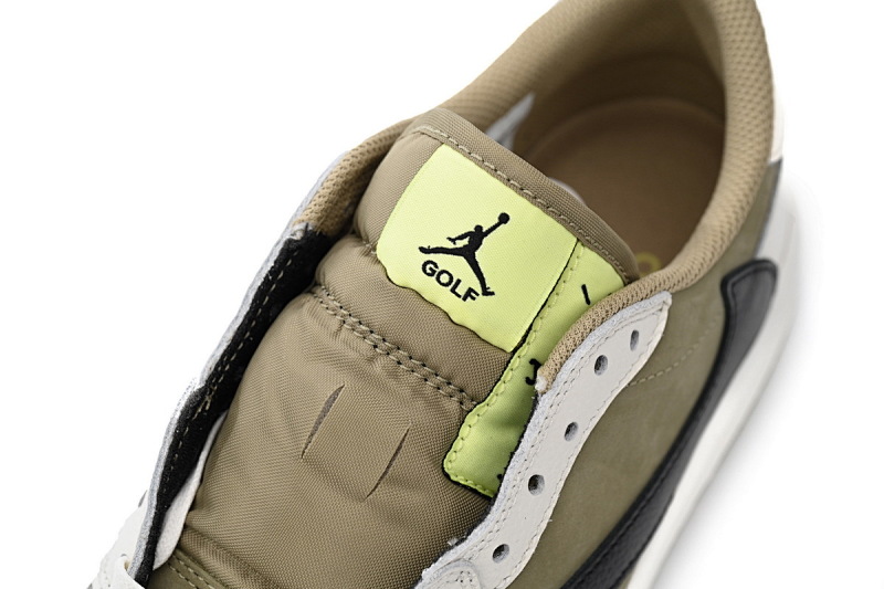 【DA7OG】高尔夫 OG版乔丹1代 FZ3124-200 Travis Scott x Air Jordan 1 Low Black, White, Green