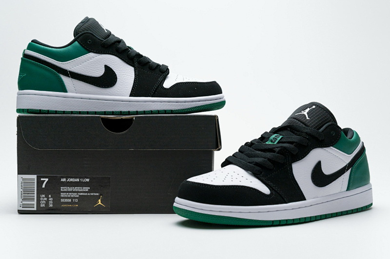 yupoo_328463_df7a3367.jpg 【AA1AQ】黑白绿 乔丹1代低帮553558-113 Air Jordan 1 Low Mystic Green