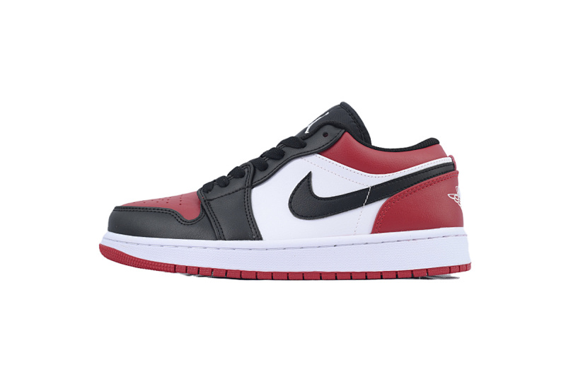 【AA1AQ】黑白红脚趾 乔丹1代低帮 553558-612 Air Jordan 1 Low Bred Toe