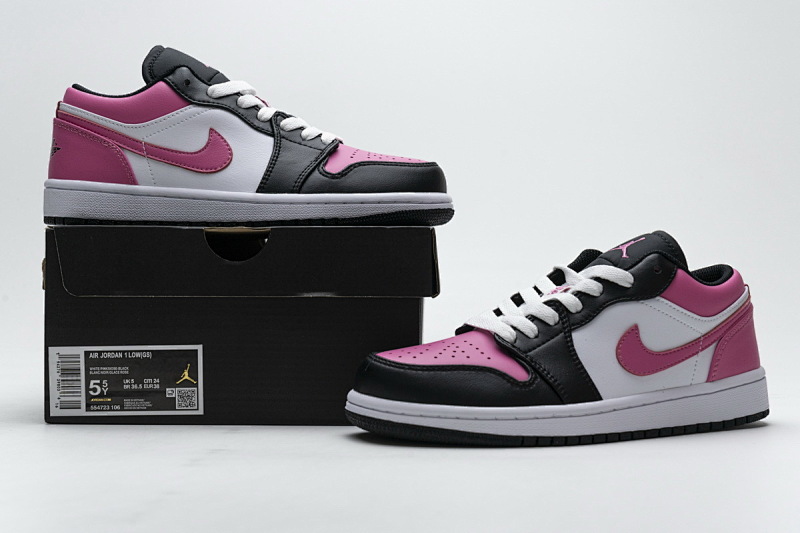 yupoo_328632_d580d2eb.jpg 【AA1AQ】黑白粉 乔丹1代低帮 554723-106 Air Jordan 1 Low(GS) Pinksicle