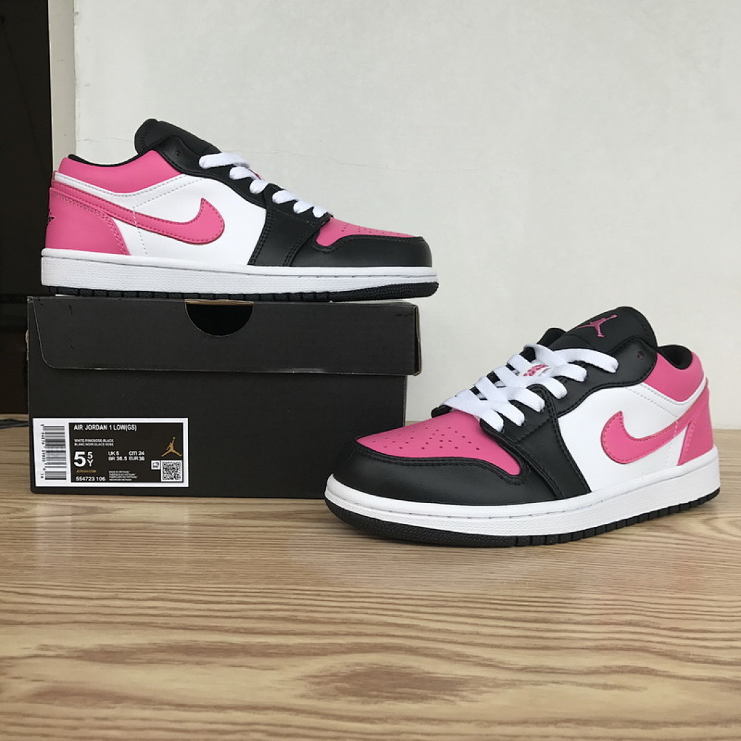 yupoo_328632_f418830f.jpg 【AA1AQ】黑白粉 乔丹1代低帮 554723-106 Air Jordan 1 Low(GS) Pinksicle