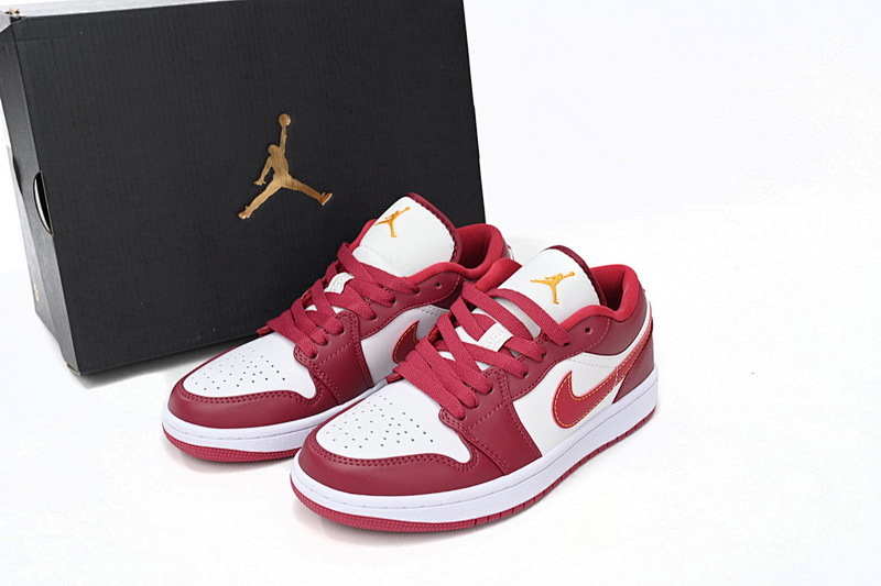 【AA1AQ】大学红 乔丹1代低帮 553560-607 Air Jordan 1 Low Whiter'Red