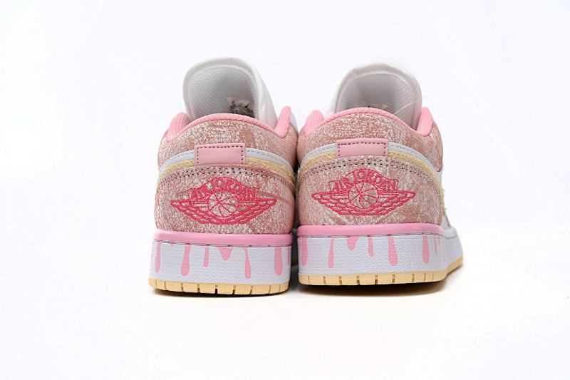【AA1AQ】冰淇淋 乔丹1代低帮 CW7104-601 Air Jordan 1 Low SE GS Paint Drip