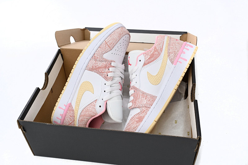 【AA1AQ】冰淇淋 乔丹1代低帮 CW7104-601 Air Jordan 1 Low SE GS Paint Drip