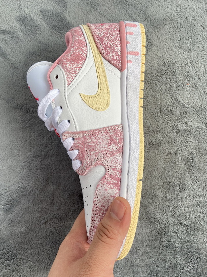 【AA1AQ】冰淇淋 乔丹1代低帮 CW7104-601 Air Jordan 1 Low SE GS Paint Drip
