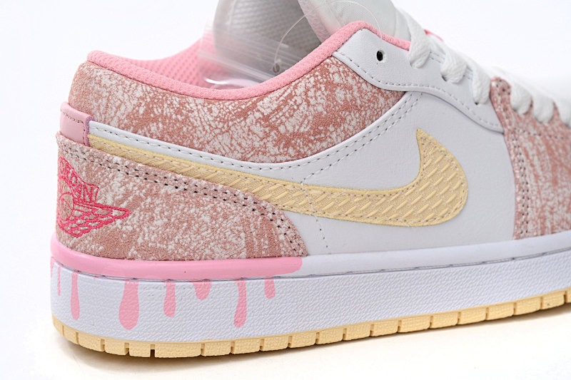 【AA1AQ】冰淇淋 乔丹1代低帮 CW7104-601 Air Jordan 1 Low SE GS Paint Drip