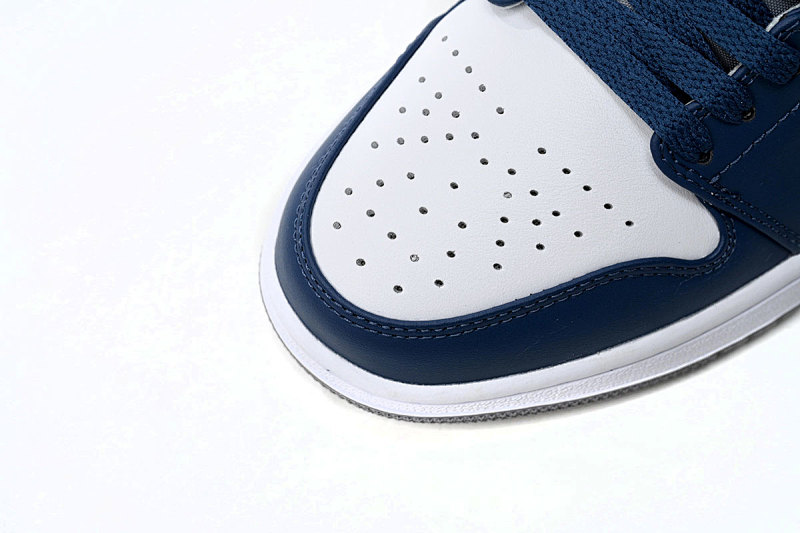 【AA1AQ】白蓝灰 乔丹1代低帮 553558-412 Air Jordan 1 Low White Blue