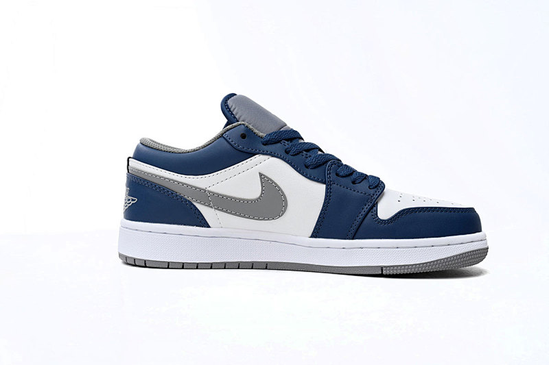 【AA1AQ】白蓝灰 乔丹1代低帮 553558-412 Air Jordan 1 Low White Blue