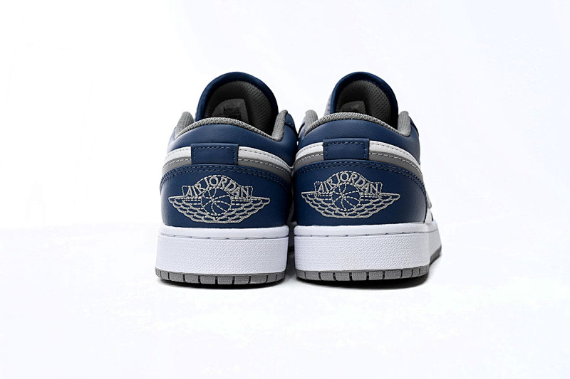 【AA1AQ】白蓝灰 乔丹1代低帮 553558-412 Air Jordan 1 Low White Blue