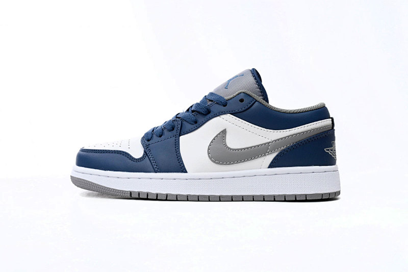 【AA1AQ】白蓝灰 乔丹1代低帮 553558-412 Air Jordan 1 Low White Blue