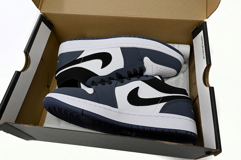 【AA1AQ】白蓝黑勾 乔丹1代低帮 309192-101 Air Jordan 1 Low White Blue
