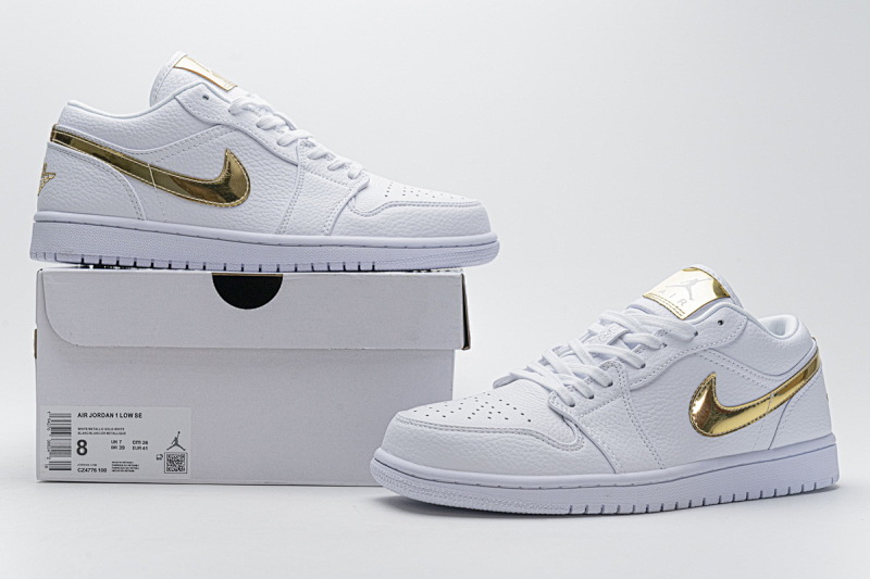 yupoo_329526_6b965b19.jpg 【AA1AQ】白金 乔丹1代低帮 CZ4776-100 Air Jordan 1 Low White Metallic Gold