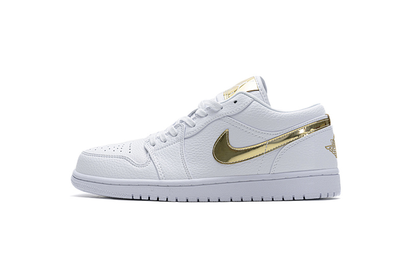 【AA1AQ】白金 乔丹1代低帮 CZ4776-100 Air Jordan 1 Low White Metallic Gold