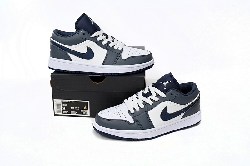 【AA1AQ】白灰兰 乔丹1代低帮 553558-414 Air Jordan 1 Low White Gray Orchid