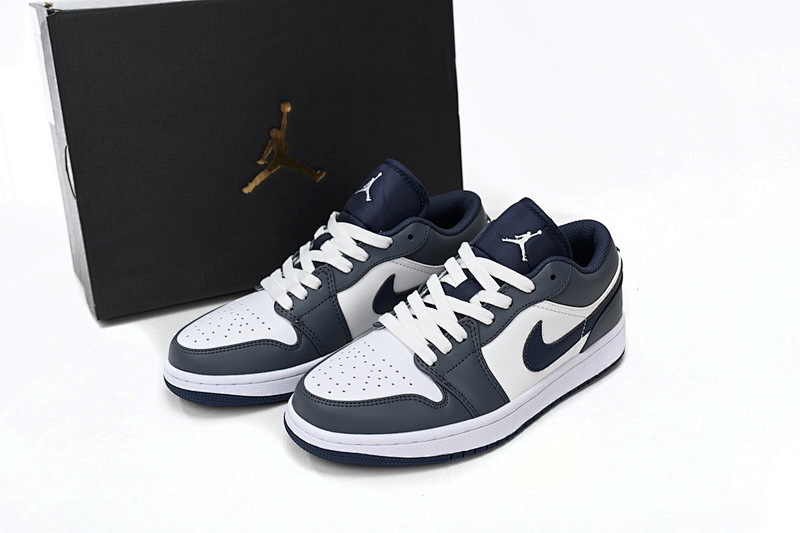 【AA1AQ】白灰兰 乔丹1代低帮 553558-414 Air Jordan 1 Low White Gray Orchid