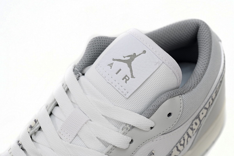 【AA1AQ】白灰爆裂纹 乔丹1代低帮 DH4269-100 Air Jordan 1 Low PRM Elephant Print