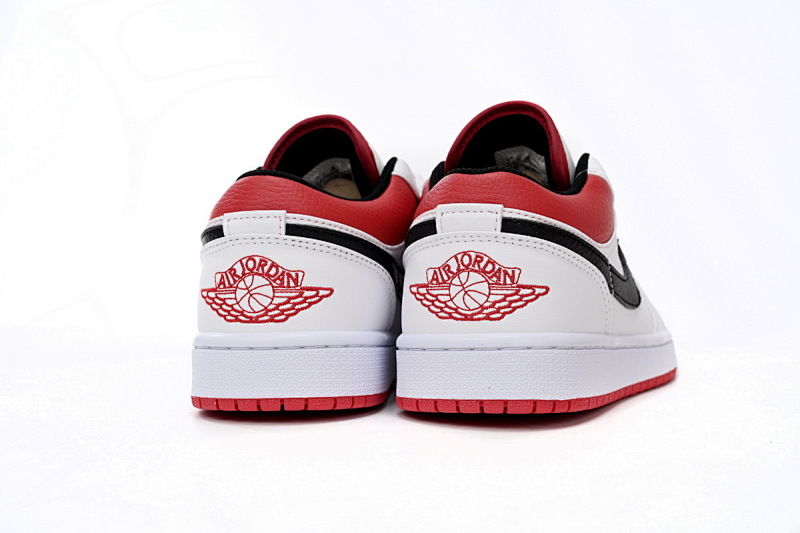 【AA1AQ】白红芝加哥 乔丹1代低帮 553558-118 Air Jordan aj1 Low White Red Chicago