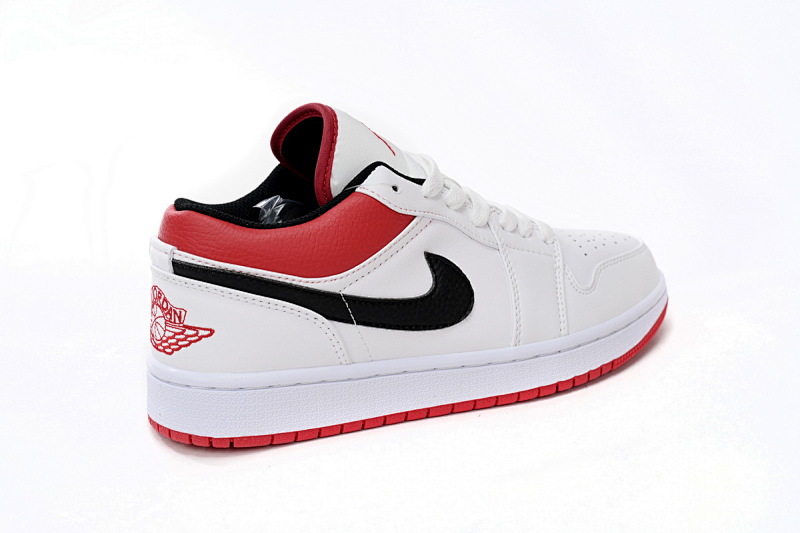 【AA1AQ】白红芝加哥 乔丹1代低帮 553558-118 Air Jordan aj1 Low White Red Chicago