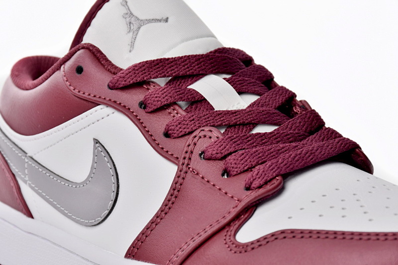 【AA1AQ】白红 乔丹1代低帮 553558-615 Air Jordan 1 Low “Bordeaux”