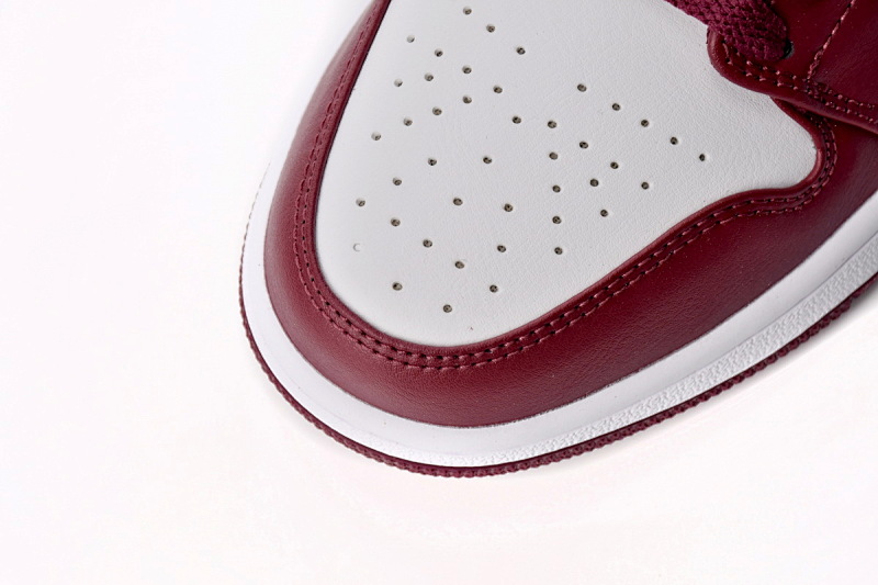 【AA1AQ】白红 乔丹1代低帮 553558-615 Air Jordan 1 Low “Bordeaux”