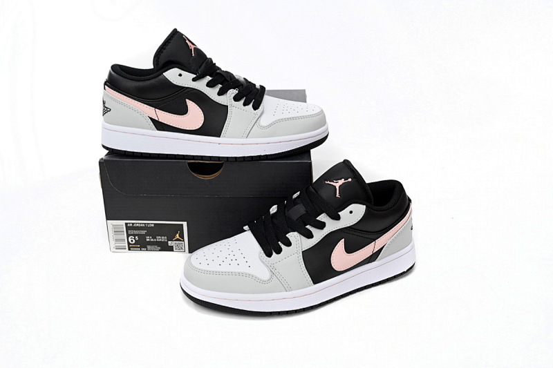 【AA1AQ】白黑粉 乔丹1代低帮 553558-062 Air Jordan 1 Low White And Black Powder