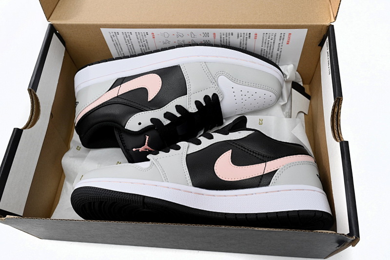 【AA1AQ】白黑粉 乔丹1代低帮 553558-062 Air Jordan 1 Low White And Black Powder