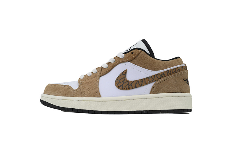 【AG1AQ】165白棕  乔丹1代低帮 DZ4130-201 Travis Scott x Air Jordan 1 Low White Brown