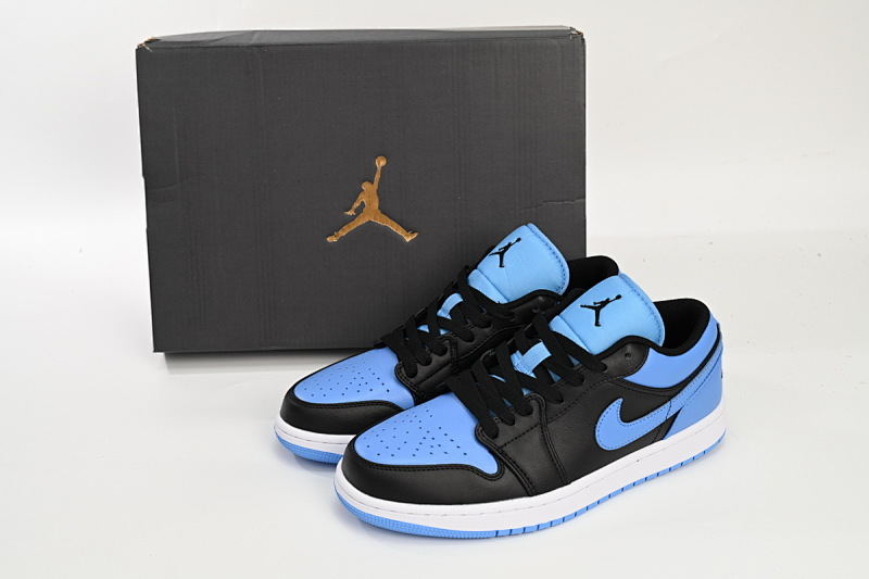 【AG1AQ】 新黑蓝 乔丹1代低帮 553558-041 Travis Scott x Air Jordan 1 Low New Black Blue