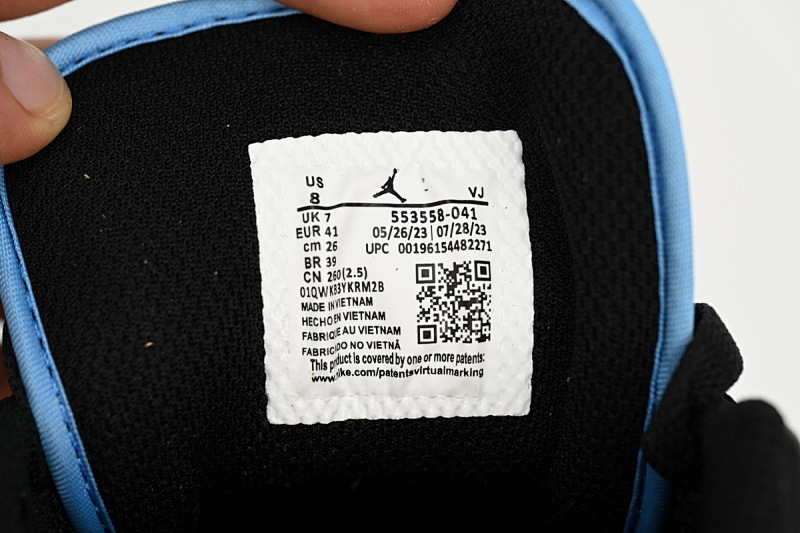 【AG1AQ】 新黑蓝 乔丹1代低帮 553558-041 Travis Scott x Air Jordan 1 Low New Black Blue