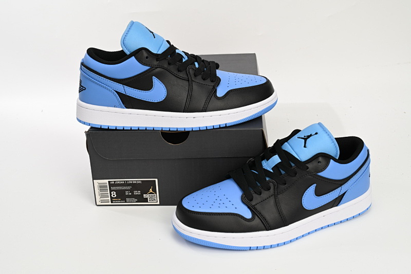 【AG1AQ】 新黑蓝 乔丹1代低帮 553558-041 Travis Scott x Air Jordan 1 Low New Black Blue